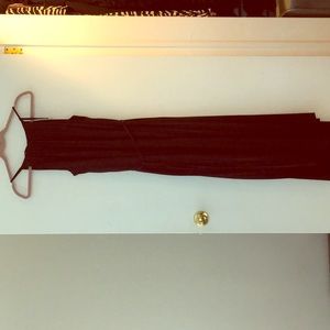 Mossimo long hi/lo black pleated dress, Size Lg.